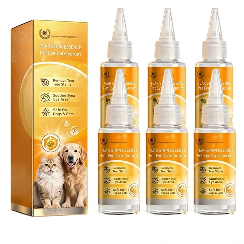 🐱 Wipe Away Crusty Eye Stains Safely!🐶Gentle Pet Eye Stain Remover Essence Nourishing Drops
