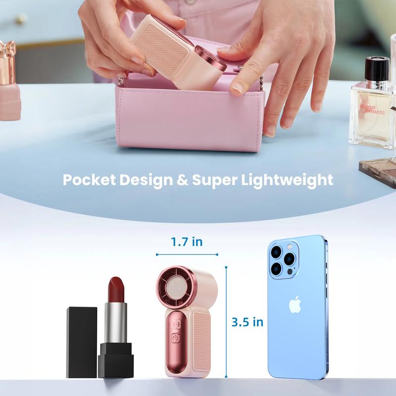 🥳2026 HOT SALE 50% OFF!🥳💨❄️ Pocket-Sized Turbo Handheld Fan with LED Display