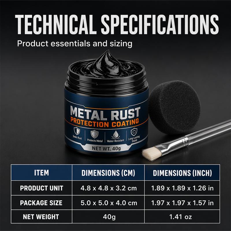 🥳2026 HOT SALE🥳🎉 50K+ SOLD! Metal Rust Protection Black Paste🏠 Make Old Rusty Metal Look Brand New Again!
