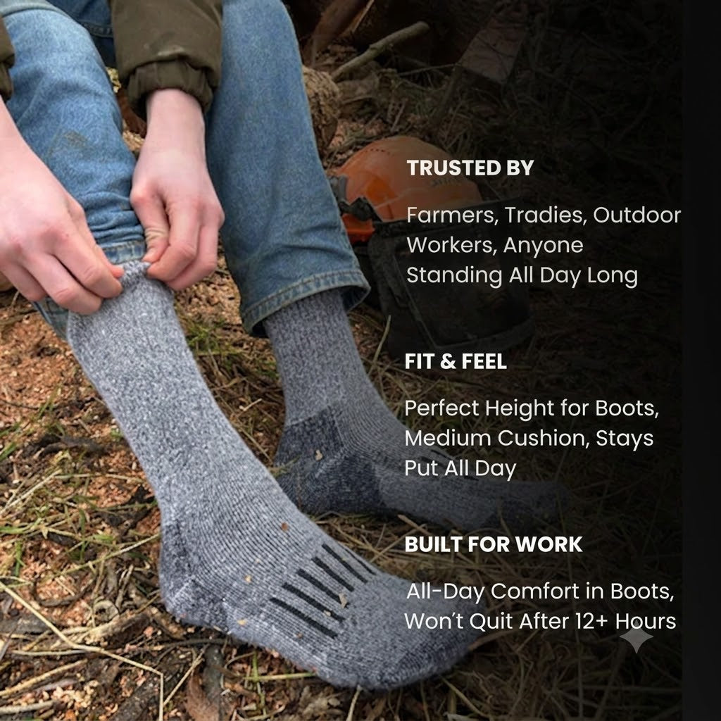 ⏰🔥Last Day 50% OFF! 🏠Premium Merino Wool Work & Outdoor Socks
