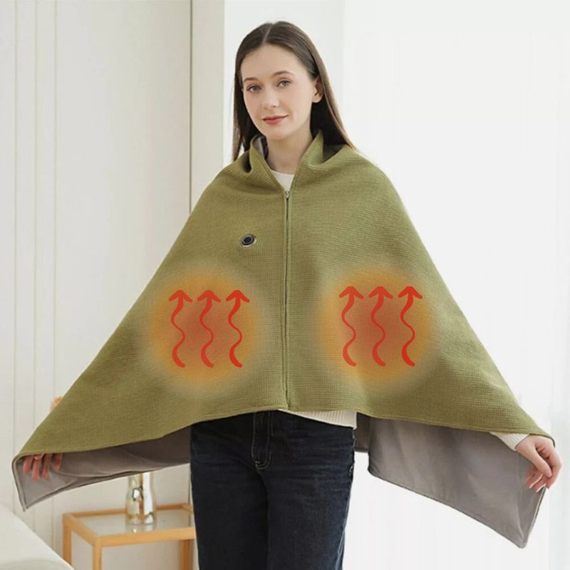 🎄 Best Christmas Gift for Family! ❄️ Stay Warm All Winter — Portable Electric Heated Blanket Shawl
