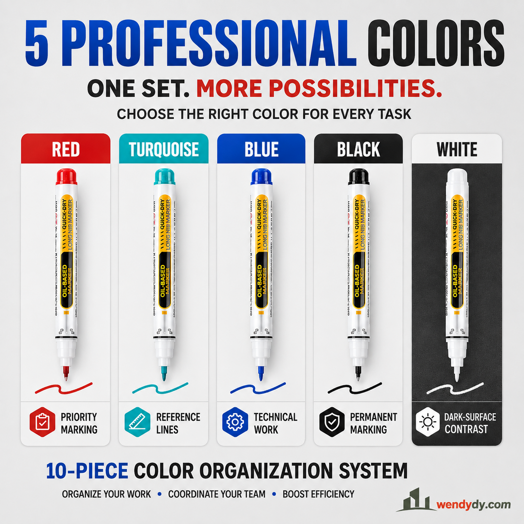🛠️Precision Tip Oil‑Based Marker｜Quick‑Dry, Waterproof, Smudge‑Proof & Fade‑Resistant🖊️