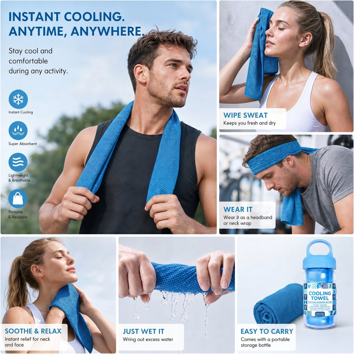 🏃‍♂️ Stay Chilled 10X Longer! Ultimate Cooling Sports Towel (⏰Buy 1 Get 1 FREE)
