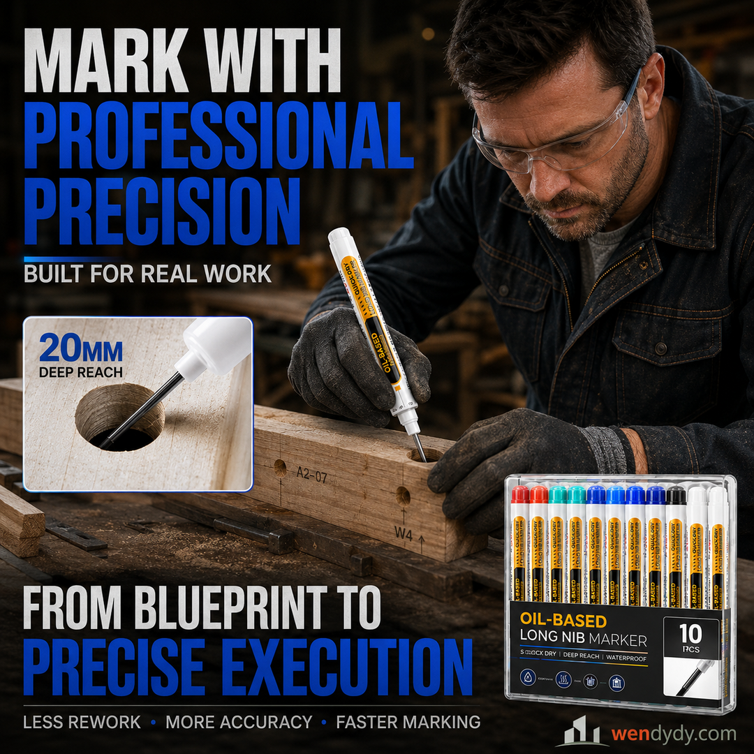 🛠️Precision Tip Oil‑Based Marker｜Quick‑Dry, Waterproof, Smudge‑Proof & Fade‑Resistant🖊️