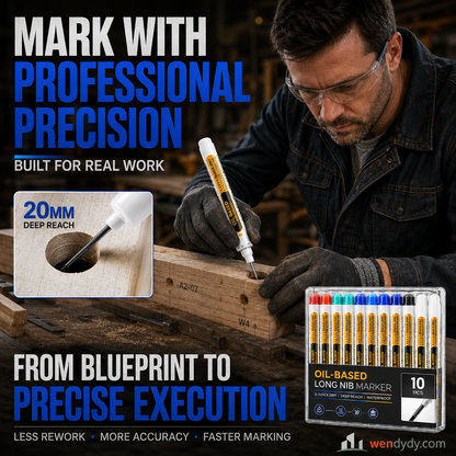 🛠️Precision Tip Oil‑Based Marker｜Quick‑Dry, Waterproof, Smudge‑Proof & Fade‑Resistant🖊️