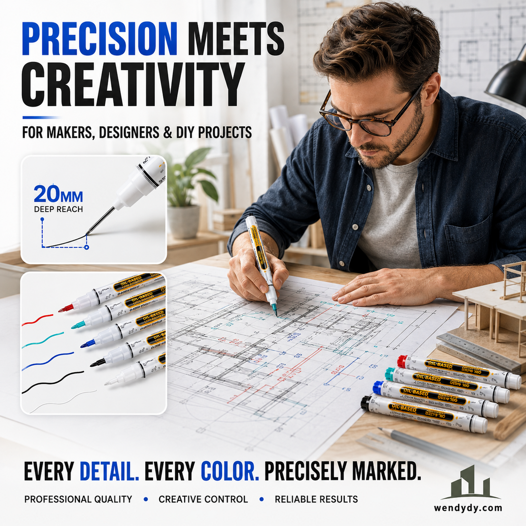 🛠️Precision Tip Oil‑Based Marker｜Quick‑Dry, Waterproof, Smudge‑Proof & Fade‑Resistant🖊️