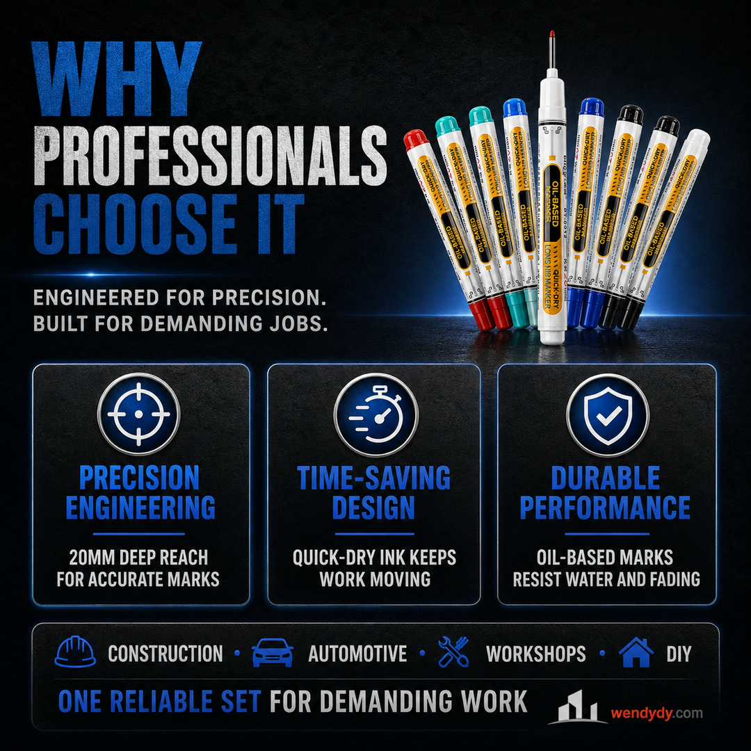🛠️Precision Tip Oil‑Based Marker｜Quick‑Dry, Waterproof, Smudge‑Proof & Fade‑Resistant🖊️