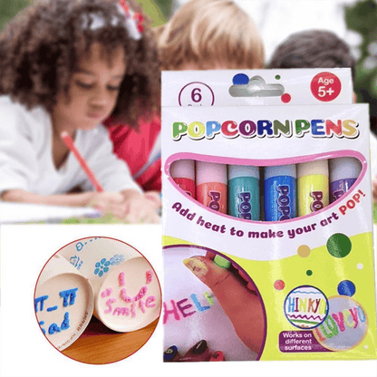 🖍️ Christmas Hot Sale 50% OFF🎁🍿 Magic Popcorn Pens – Heat to Puff Up 3D Art for Kids Crafts