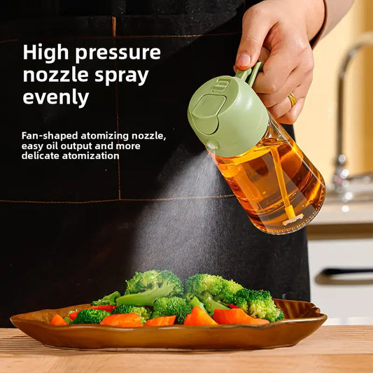 ⏰🔥Last Day 50% OFF! 🏠Wide-Mouth Dual-Function Glass Oil Sprayer Bottle