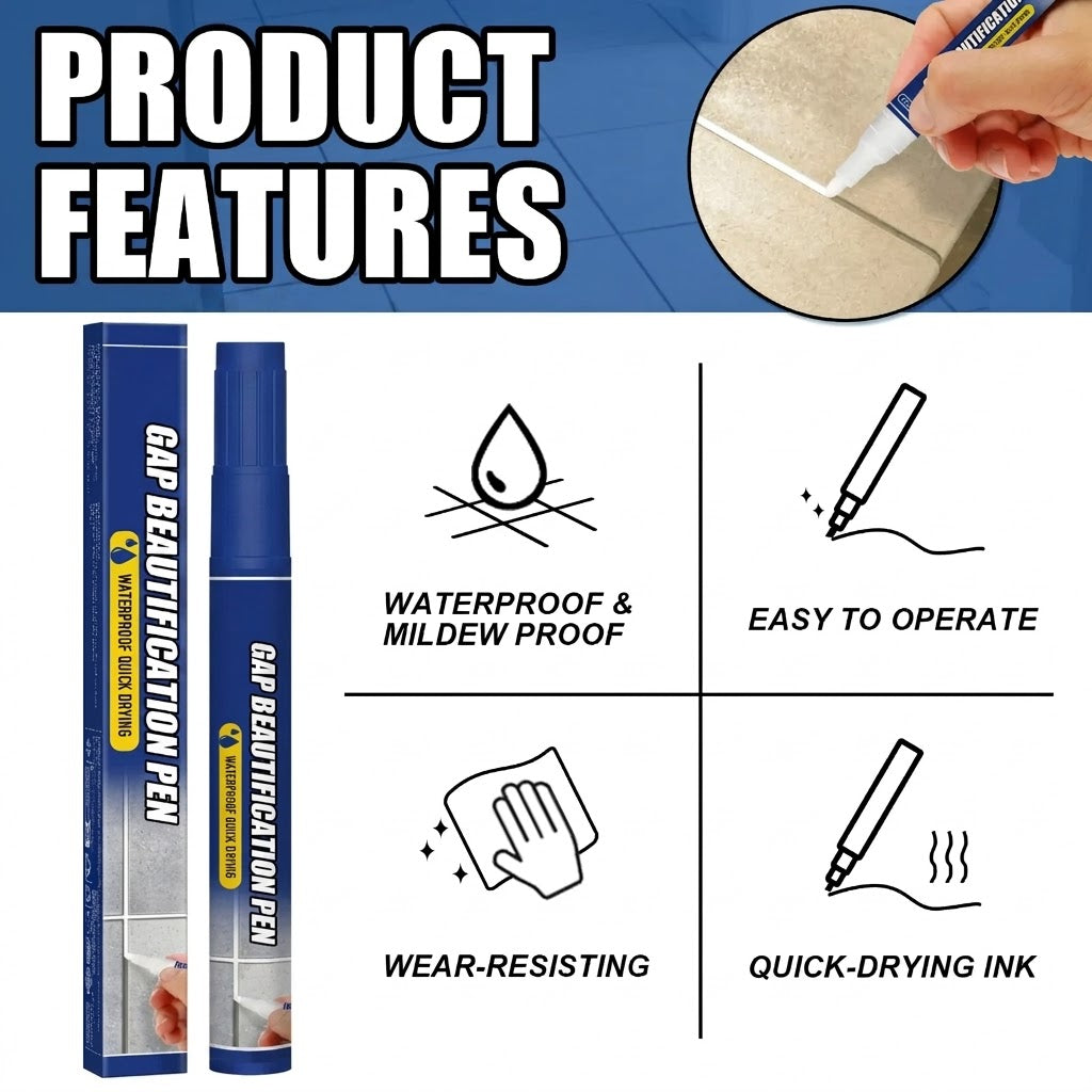 🛠️The Ultimate Tile Grout Pen: Restore Your Tiles in Minutes