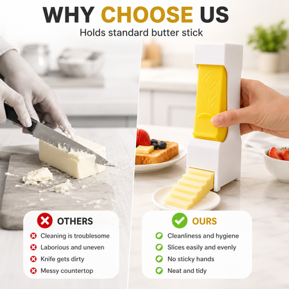 🧈 Still struggling with cold butter every morning?✨ One-Press Perfect Butter Slices! 🍞