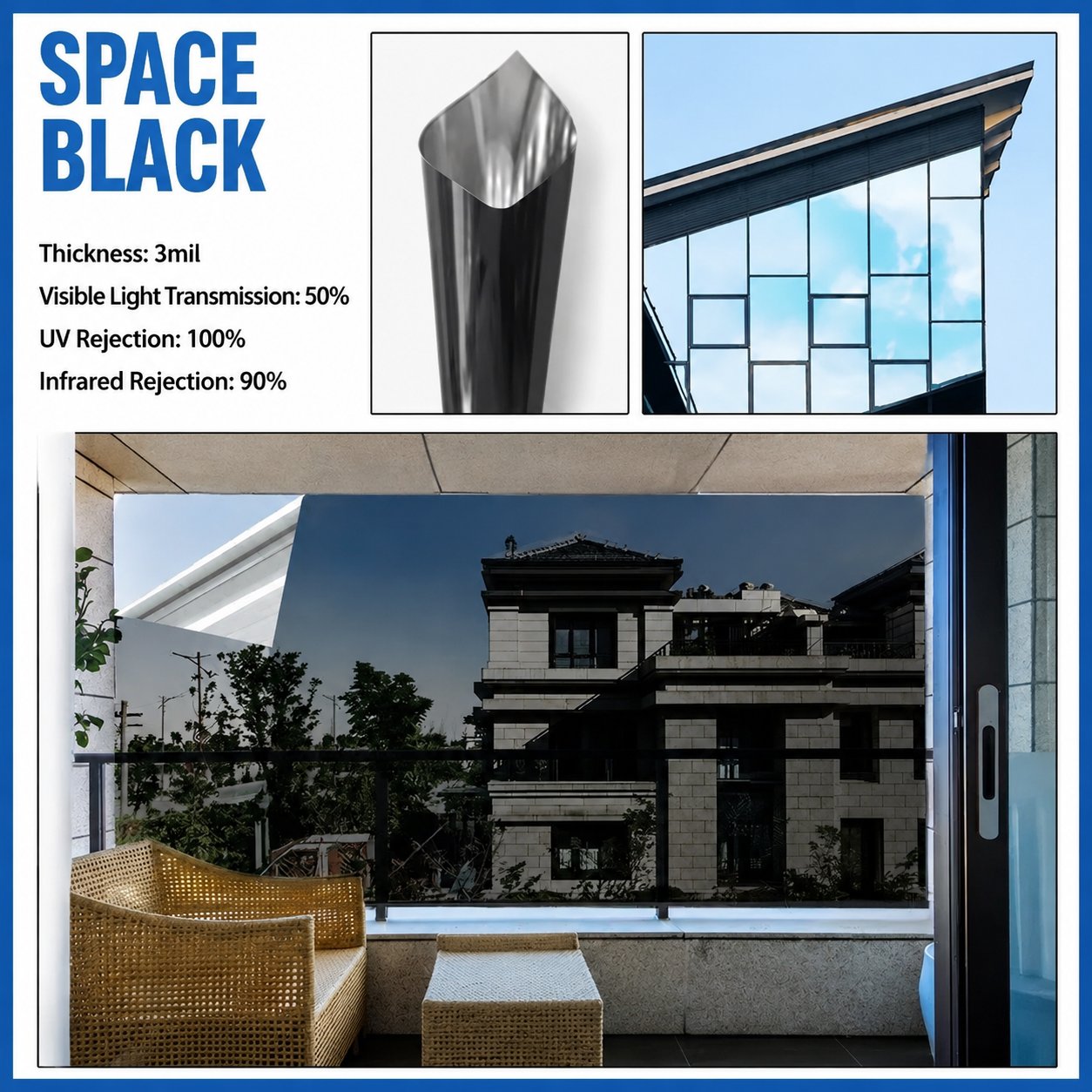 ⏰LIMITED TIME 50% OFF! 🏠 One-Way Mirror Window Film – Heat Control & UV Protection
