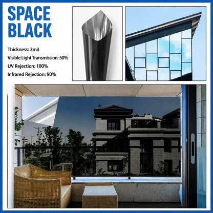 ⏰LIMITED TIME 50% OFF! 🏠 One-Way Mirror Window Film – Heat Control & UV Protection