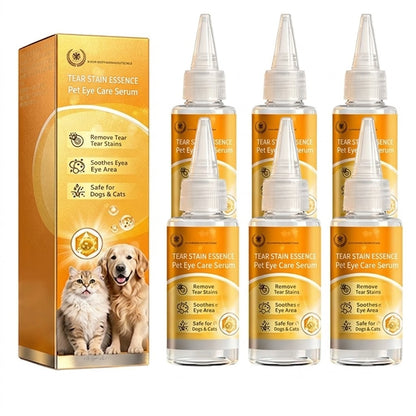 🐱 Wipe Away Crusty Eye Stains Safely!🐶Gentle Pet Eye Stain Remover Essence Nourishing Drops