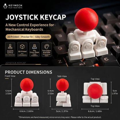 3D Printed Joystick Keycap for Mechanical Keyboard, Creative Stress Relief Desk Decor
