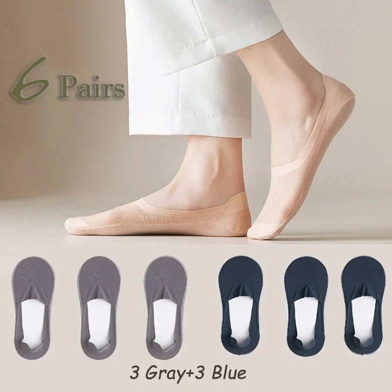 ⏰🔥Last Day 50% OFF! 🏠❄️Cooling Ice Silk No-Show Socks