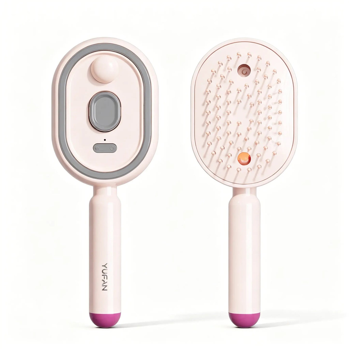 Electric Spray Air Cushion Massage Comb – Self-Cleaning, Anti-Tangle, Anti-Static, Volumizing Hair Brush with Essential Oil Mist Aromatherapy for Hair Care