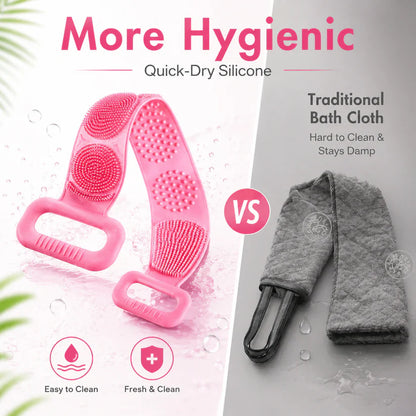 🚫 Stop Struggling to Reach Your Back! Anti-Acne Double-Sided Silicone Scrubbers (🔥Buy 1 Get 1 FREE)