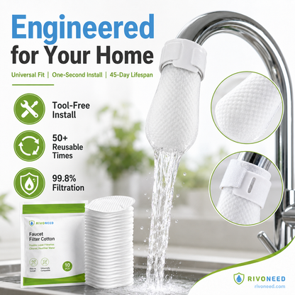 ⏰60% OFF! Anti‑Splash Faucet Cotton Filter | Remove Rust & Sediment