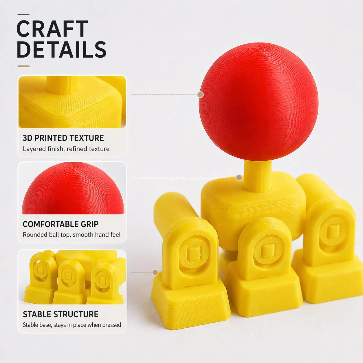 3D Printed Joystick Keycap for Mechanical Keyboard, Creative Stress Relief Desk Decor