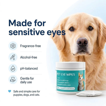 🐶 Clear Eyes, Happier Dog!  Anti-Tear Stain Wipes (⏰50% OFF)