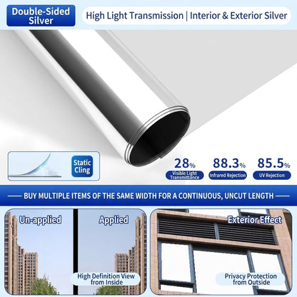⏰LIMITED TIME 50% OFF! 🏠 One-Way Mirror Window Film – Heat Control & UV Protection