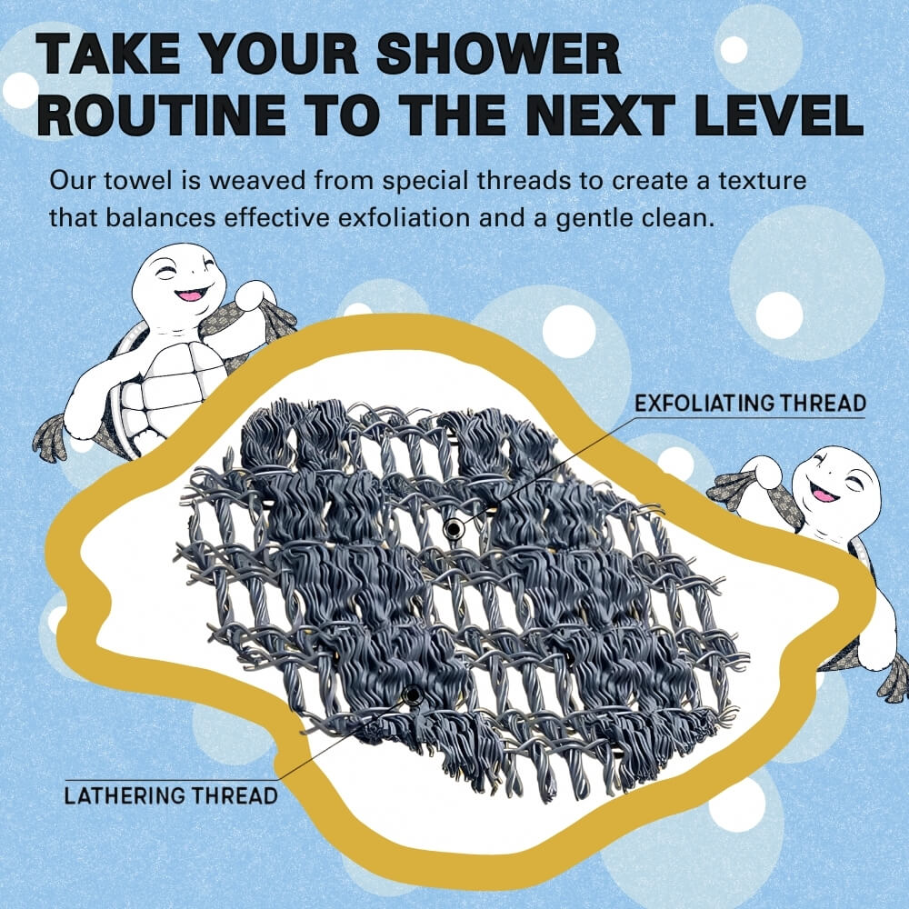 The Ultimate Exfoliating Antibacterial Shower Towel