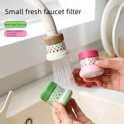 Minimalist Fresh Water Tap Filter for Home Use - Multi-Layer Filtration Purifier Tap for Kitchen Vegetable Washing, Splash Guard
