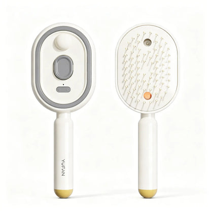 Electric Spray Air Cushion Massage Comb – Self-Cleaning, Anti-Tangle, Anti-Static, Volumizing Hair Brush with Essential Oil Mist Aromatherapy for Hair Care