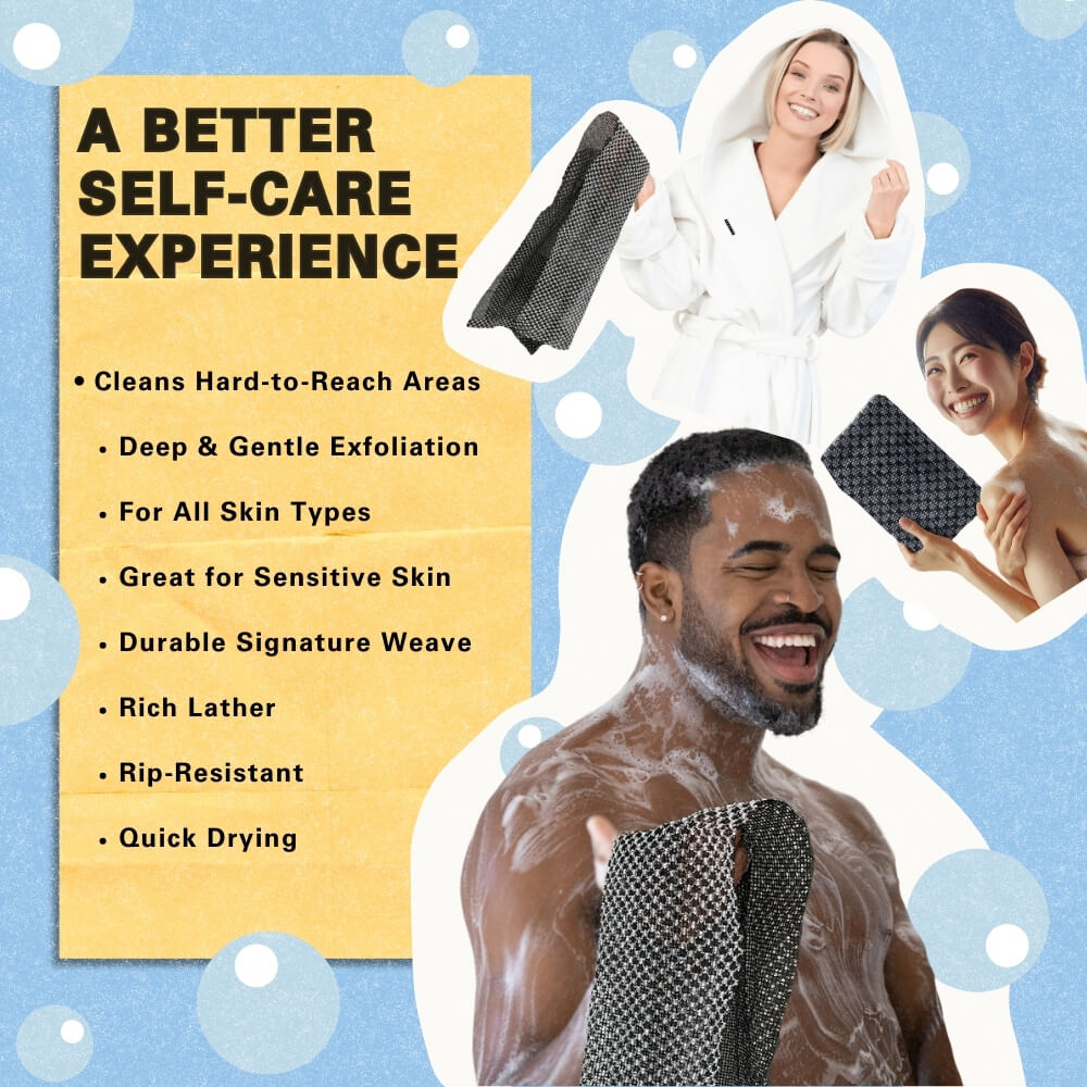 The Ultimate Exfoliating Antibacterial Shower Towel