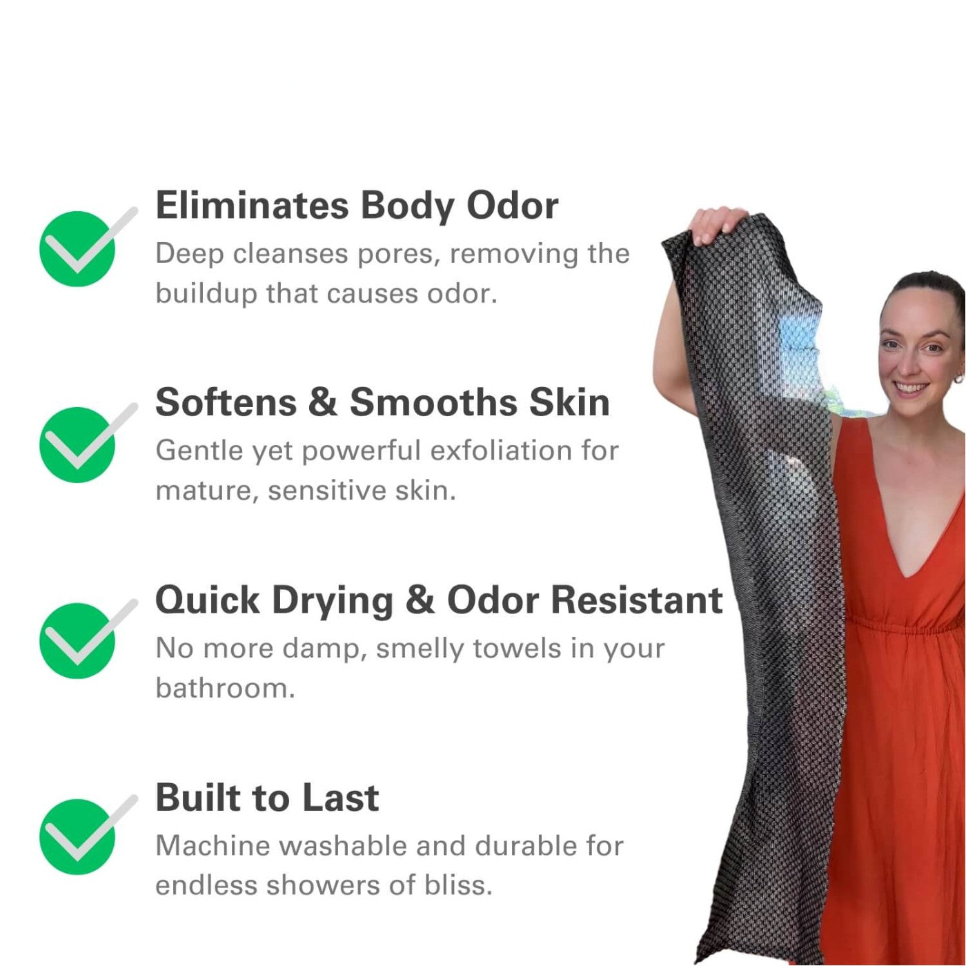 The Ultimate Exfoliating Antibacterial Shower Towel