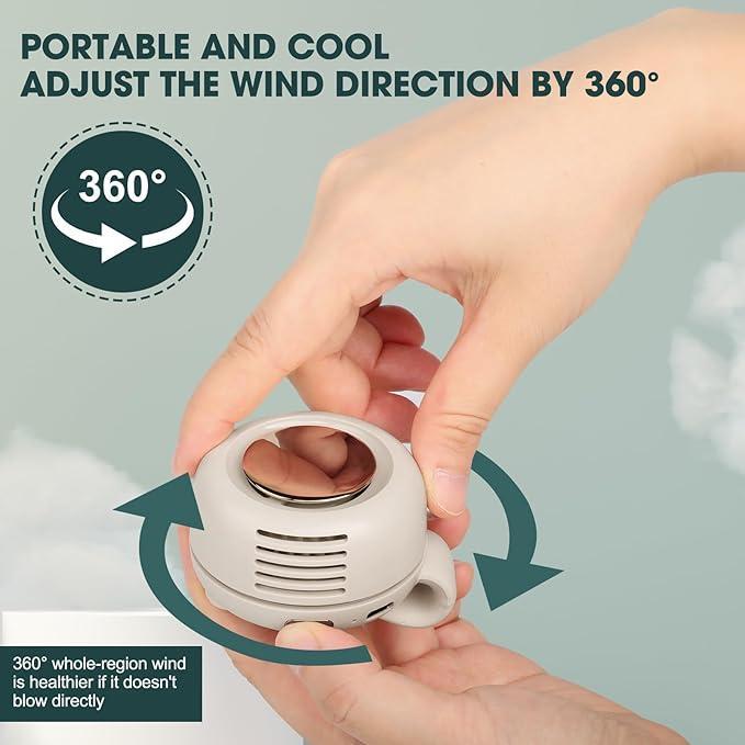 ⏰🔥Last Day 50% OFF! 🏠Hands-Free Bladeless Waist Clip Fan for Outdoor & Work