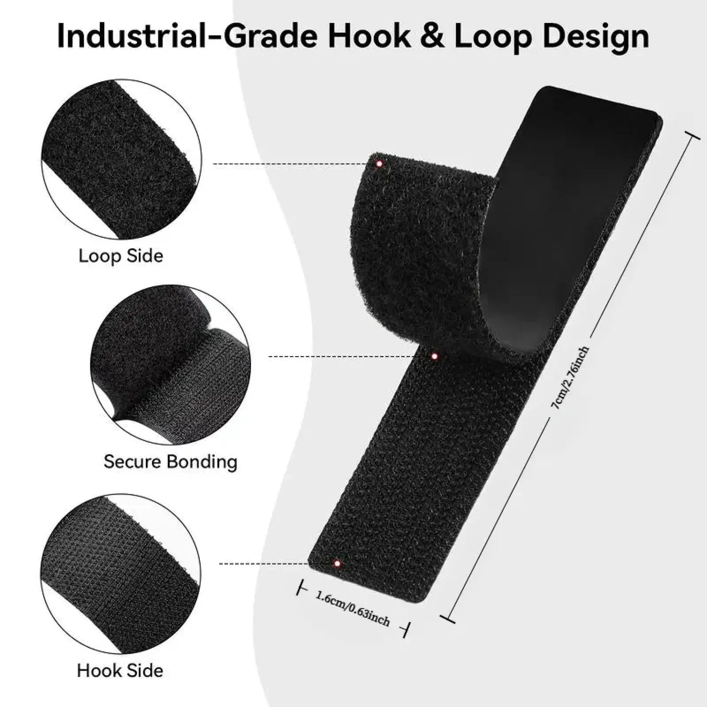 Transform Your Space with Heavy Duty Waterproof Double Sided Hook and Loop Strips - Perfect for Wall Decor, Picture Frames, and Cable Organization!
