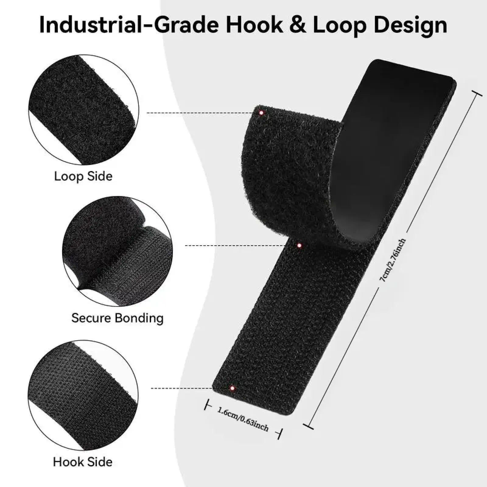 Transform Your Space with Heavy Duty Waterproof Double Sided Hook and Loop Strips - Perfect for Wall Decor, Picture Frames, and Cable Organization!