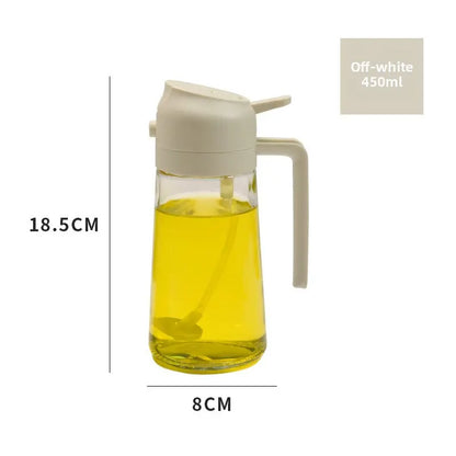 ⏰🔥Last Day 50% OFF! 🏠Wide-Mouth Dual-Function Glass Oil Sprayer Bottle