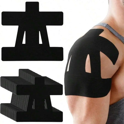 10-Pack Precut Kinesiology Tape for Shoulderpain Relief - Waterproof & Breathable Athletictape for Shoulder Support, Muscle Recovery &Sports Performance I Enhanced Elasticity