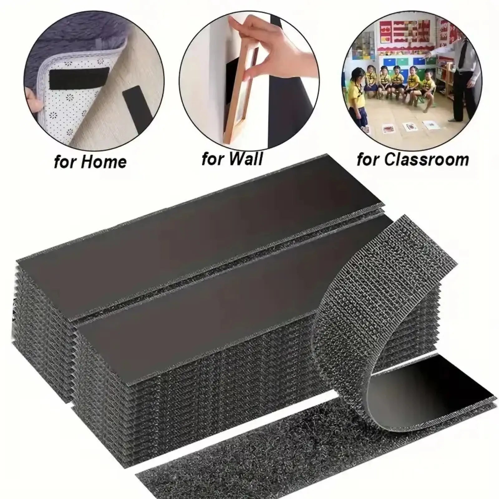 Transform Your Space with Heavy Duty Waterproof Double Sided Hook and Loop Strips - Perfect for Wall Decor, Picture Frames, and Cable Organization!