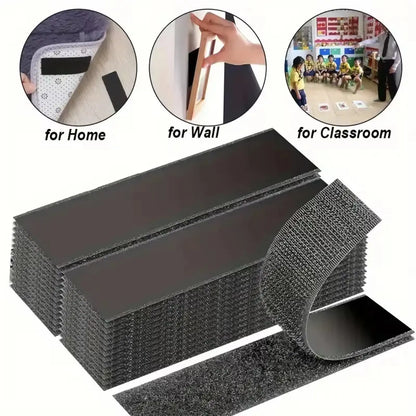 Transform Your Space with Heavy Duty Waterproof Double Sided Hook and Loop Strips - Perfect for Wall Decor, Picture Frames, and Cable Organization!