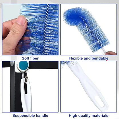 3 Counts Fan Cleaning Brush, Dust Removal Brush, Cleaning Brush, Bendable Microfiber Head, Reusable Dust Collector, Washable, Suitable for Ceiling Fan Blades (3 Pieces)