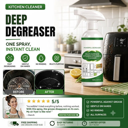 🍳 Say Goodbye to Tough Kitchen Grease!⚡ Just Spray, Wait & Wipe Away Grease! ✨