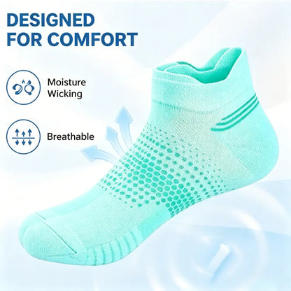 6/12 Pairs Women'S Low Cut Ankle Socks - One Size Breathable Cushioned Athletic Running Socks for Summer Sports, Hiking, Basketball