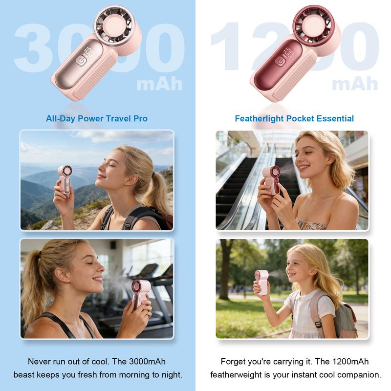 🥳2026 HOT SALE 50% OFF!🥳💨❄️  Pocket-Sized Turbo Handheld Fan with LED Display