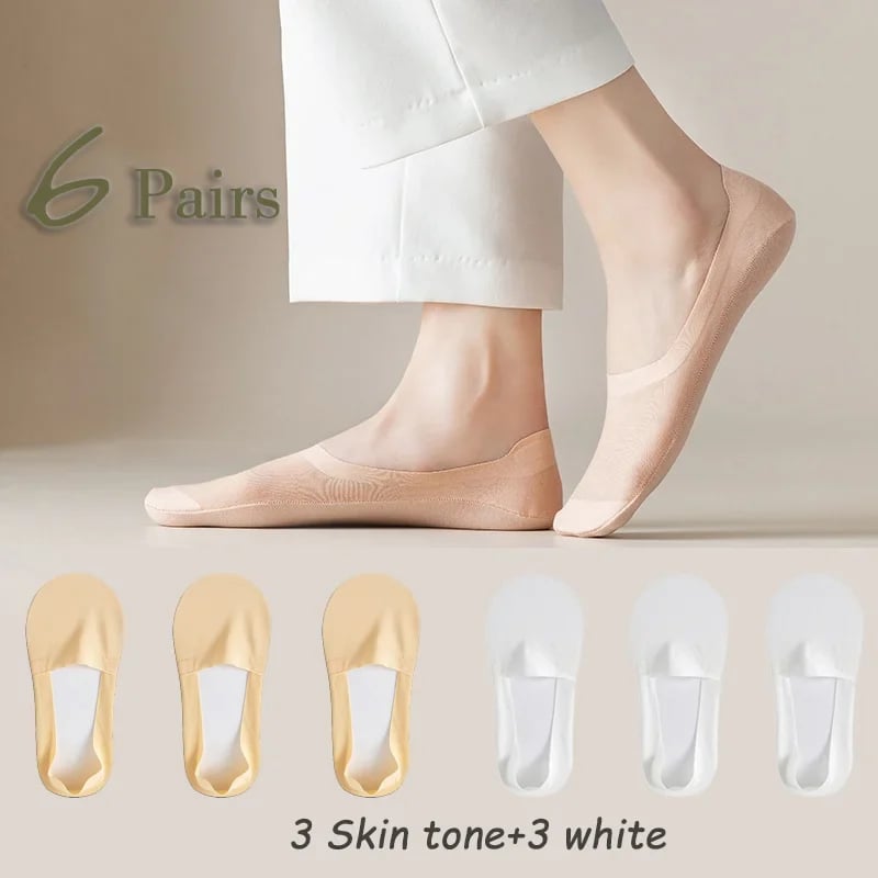 ⏰🔥Last Day 50% OFF! 🏠❄️Cooling Ice Silk No-Show Socks