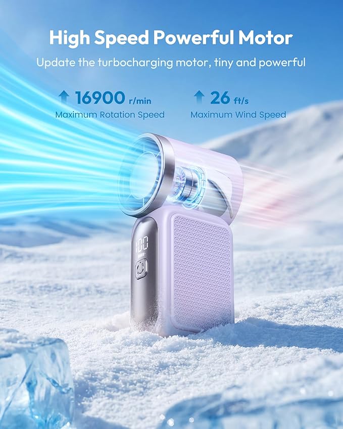 🥳2026 HOT SALE 50% OFF!🥳💨❄️  Pocket-Sized Turbo Handheld Fan with LED Display