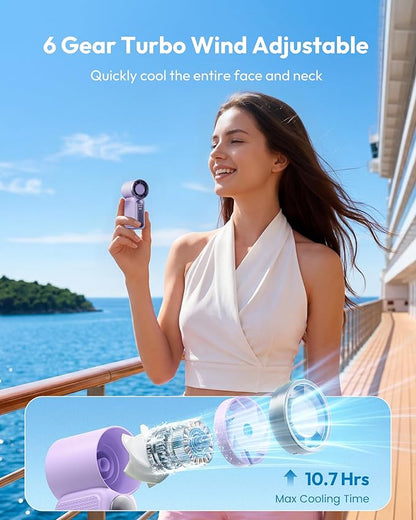 🥳2026 HOT SALE 50% OFF!🥳💨❄️  Pocket-Sized Turbo Handheld Fan with LED Display