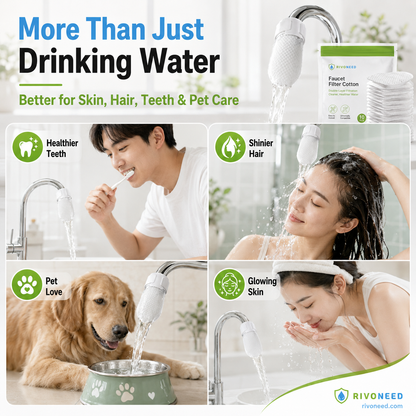 ⏰60% OFF! Anti‑Splash Faucet Cotton Filter | Remove Rust & Sediment