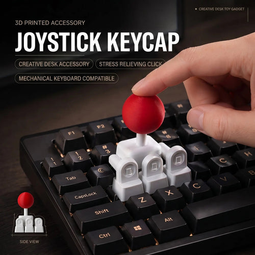 3D Printed Joystick Keycap for Mechanical Keyboard, Creative Stress Relief Desk Decor