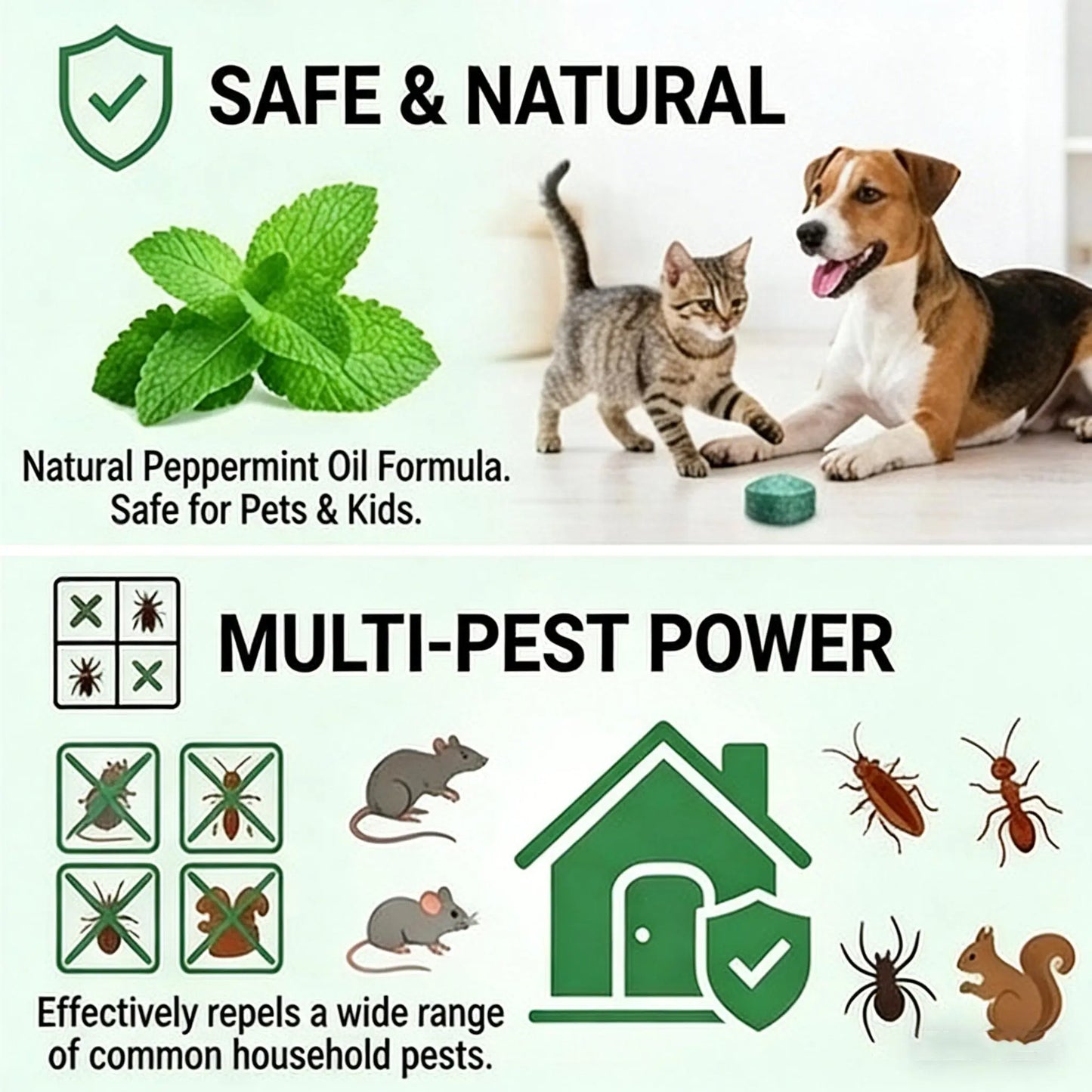 ⏰🔥Last Day 50% OFF!🏠🛡️ Natural Peppermint Oil Mouse & Insect Repellent Set🐾✅