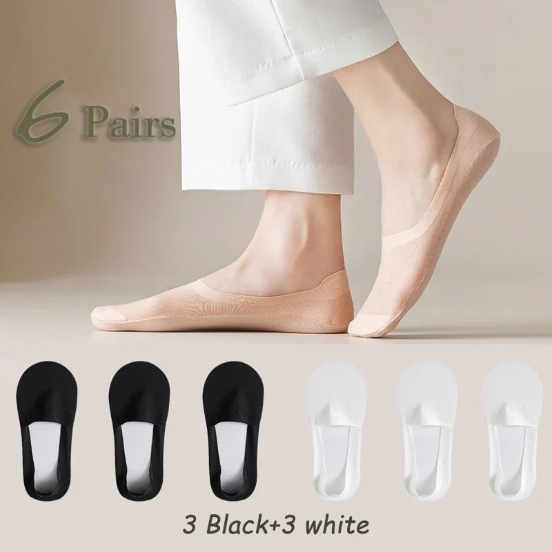 ⏰🔥Last Day 50% OFF! 🏠❄️Cooling Ice Silk No-Show Socks