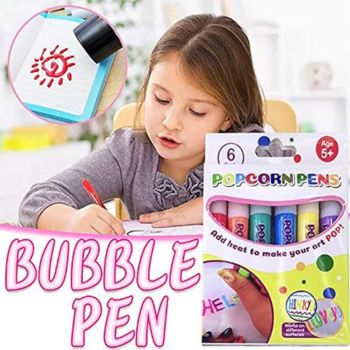 🖍️ Christmas Hot Sale 50% OFF🎁🍿 Magic Popcorn Pens – Heat to Puff Up 3D Art for Kids Crafts